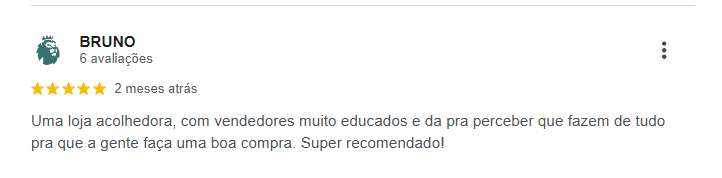 Avaliação 5 estrelas cliente Rael Colchões Rio Preto