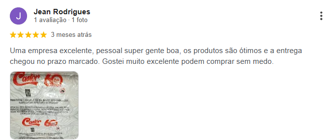 Avaliação 5 estrelas cliente Rael Colchões Rio Preto